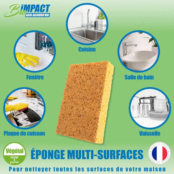 eponge vaisselle lavable végétale made in france multi surfaces