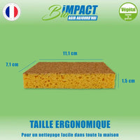 lot de 6 eponges saine vaisselle douche menage ecologique végétale bioimpact