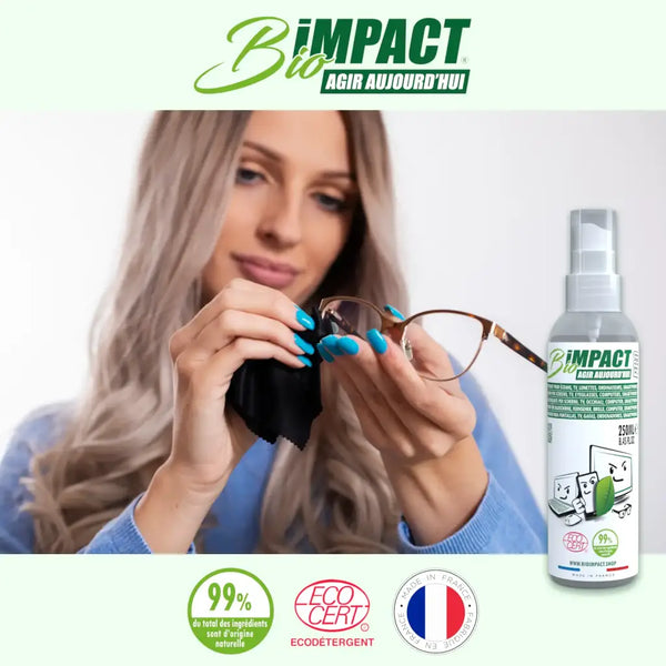 nettoyage lunettes de vue nettoyant naturel et certifié fabrication Francaise