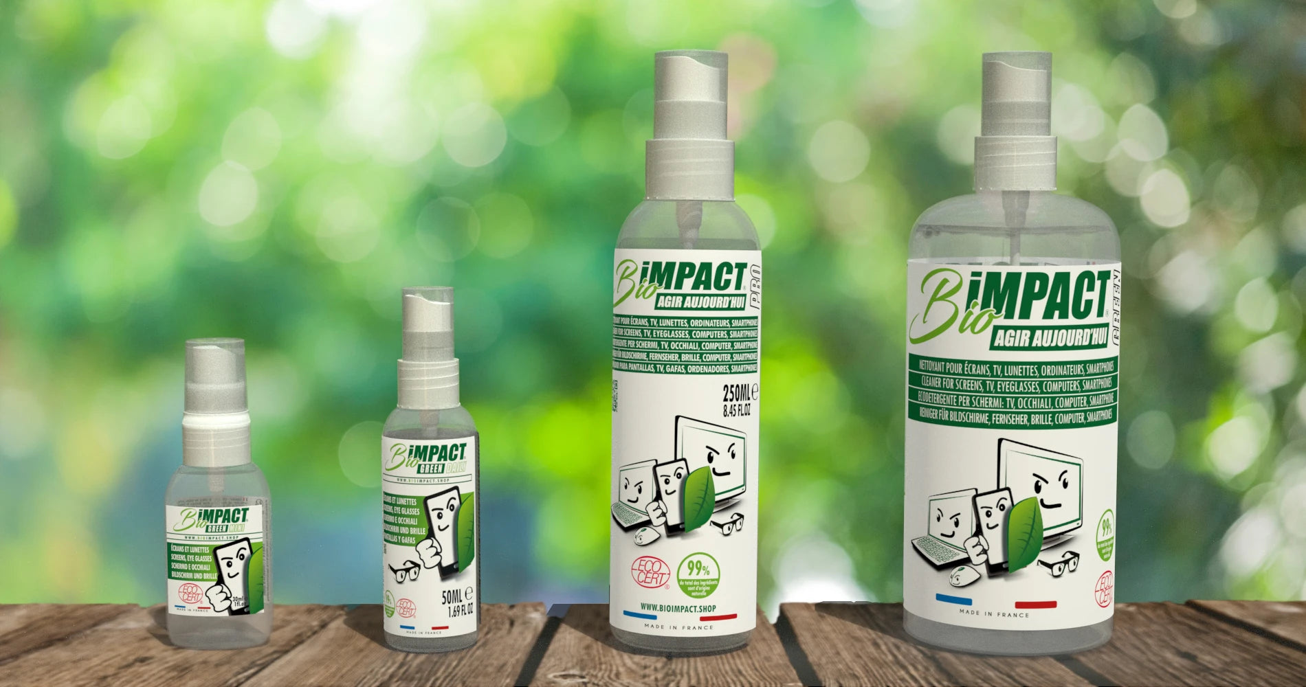 Bioimpact Green Daily (50 ml) Nettoyant idéal pour votre smartphone et vos  lunettes