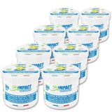 Pierre d'argile blanche de nettoyage Bioimpact en lot de 8 pots de 500g avec éponge idéale pour tout récurer dans la cuisine, la salle de bian et le jardin